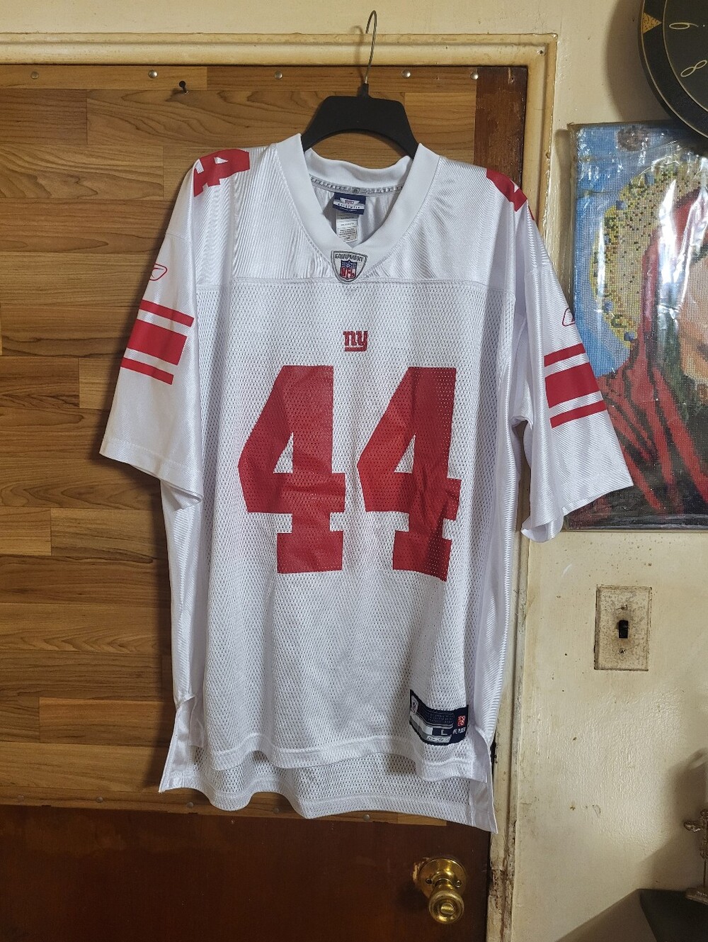 New York Giants Jersey Bradshaw #44 Reebok NFL Football Stitched Men’s Siz Large